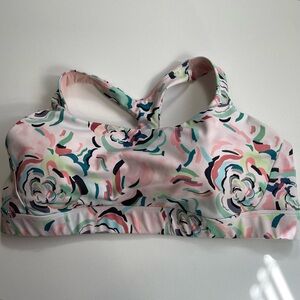 Athleta Ultimate Printed Sports Bra D-DD+ | Size 2X | Fairy Pastel Floral